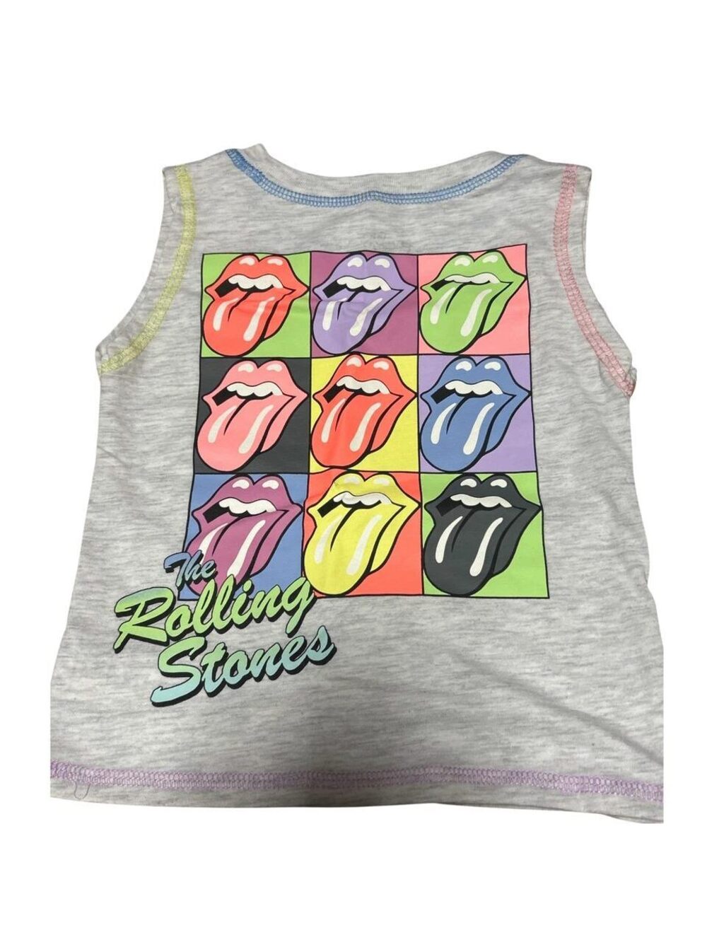 Rolling Stones Baby Tank Top 12M Platinum Heather Graphic Sleeveless Tee NWT